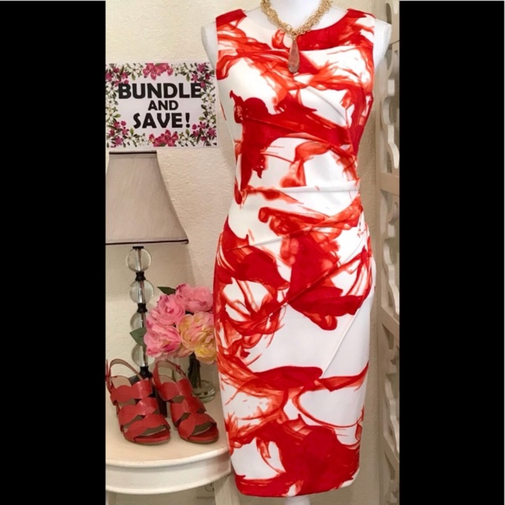 Calvin Klein color splash dress.
